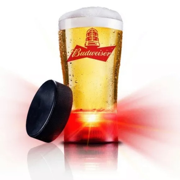 Budweiser Other - BUDWEISER Red light goal synced glass robant NHL team 467g / 414ml